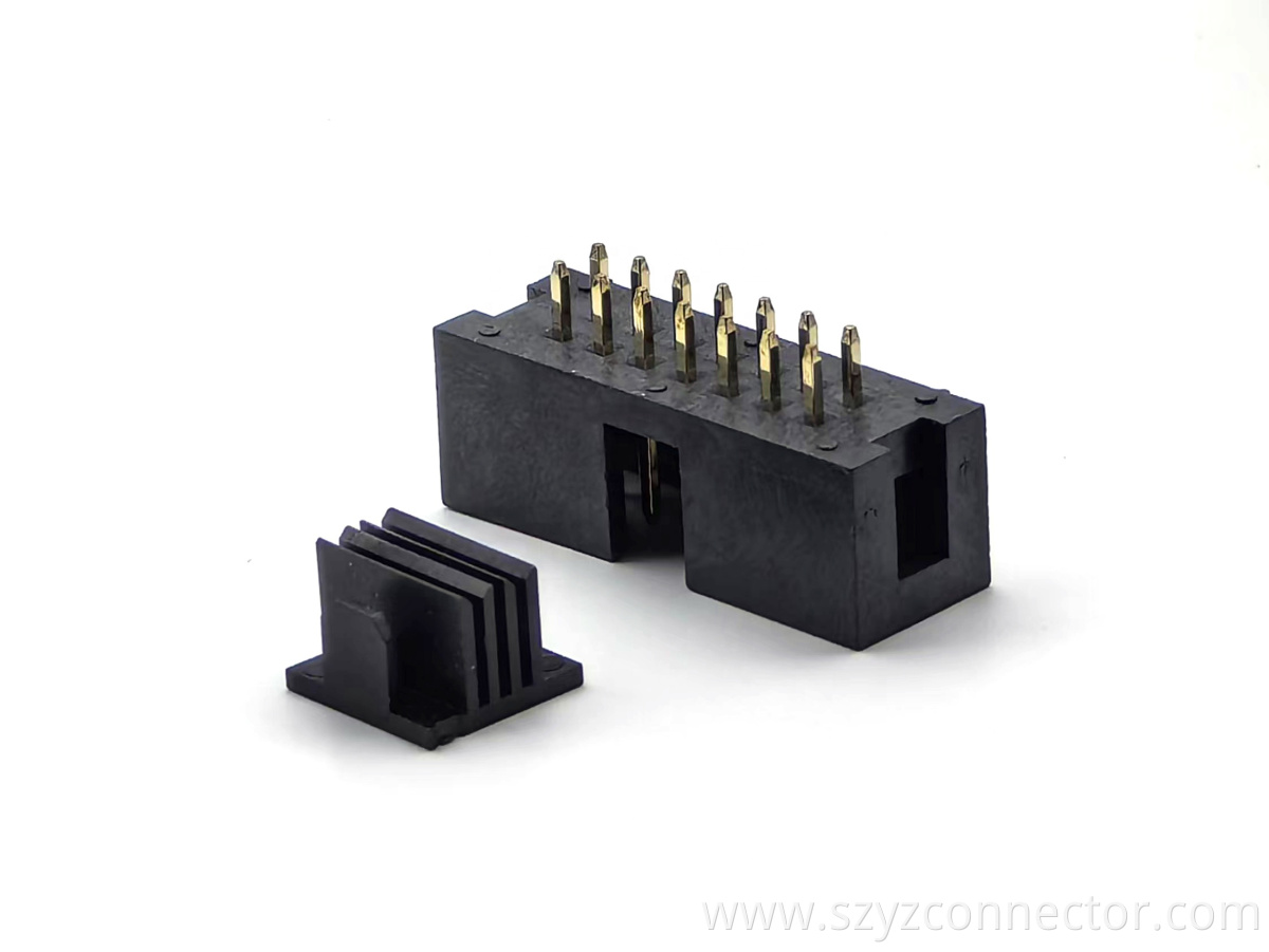 2.54mm Pitch Box header Connector Dual Row Straight H8.8 2*7P